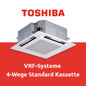 Toshiba VRF-Systeme: 4-Wege Standard Kassette