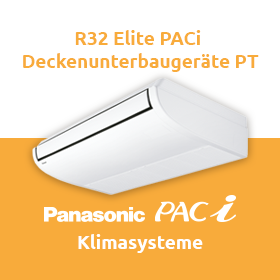 Panasonic Klimasysteme - R32 Elite PACi Deckenunterbaugeräte PT
