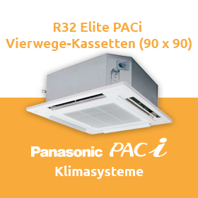 Panasonic Klimasysteme - R32 Elite PACi Vierwege-Kassetten (90 x 90) PU