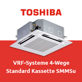 Toshiba VRF-Systeme: 4-Wege Standard Kassette SMMSu